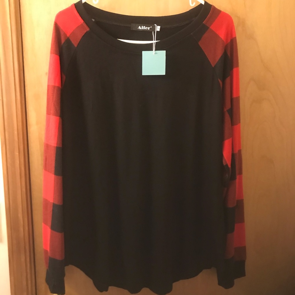 Buffalo Plaid Long Sleeve Top